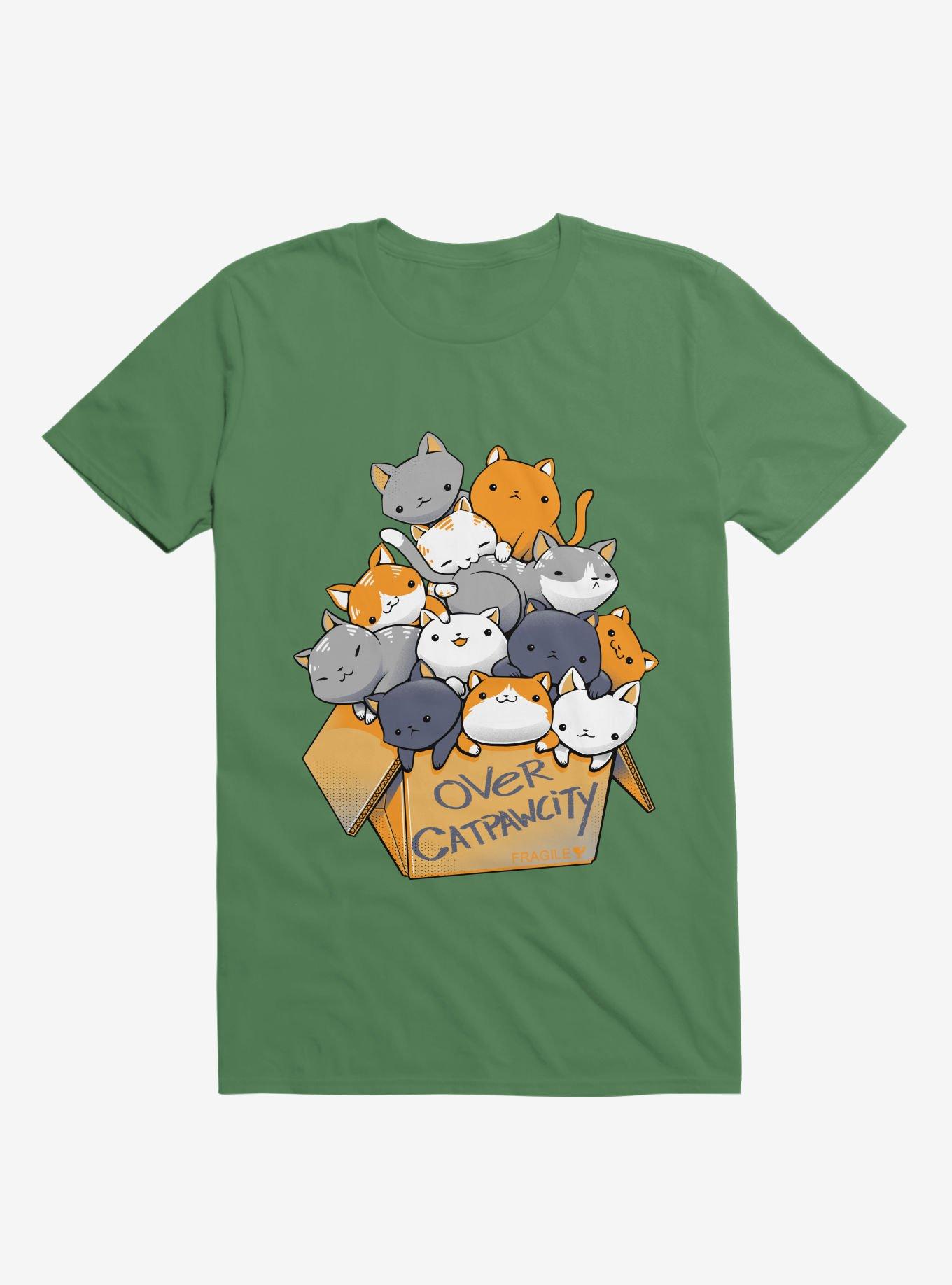 Over Catpawcity T-Shirt, KELLY GREEN, hi-res