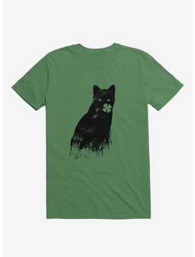 Ambivalence Cat & Clover Kelly Green T-Shirt, , hi-res
