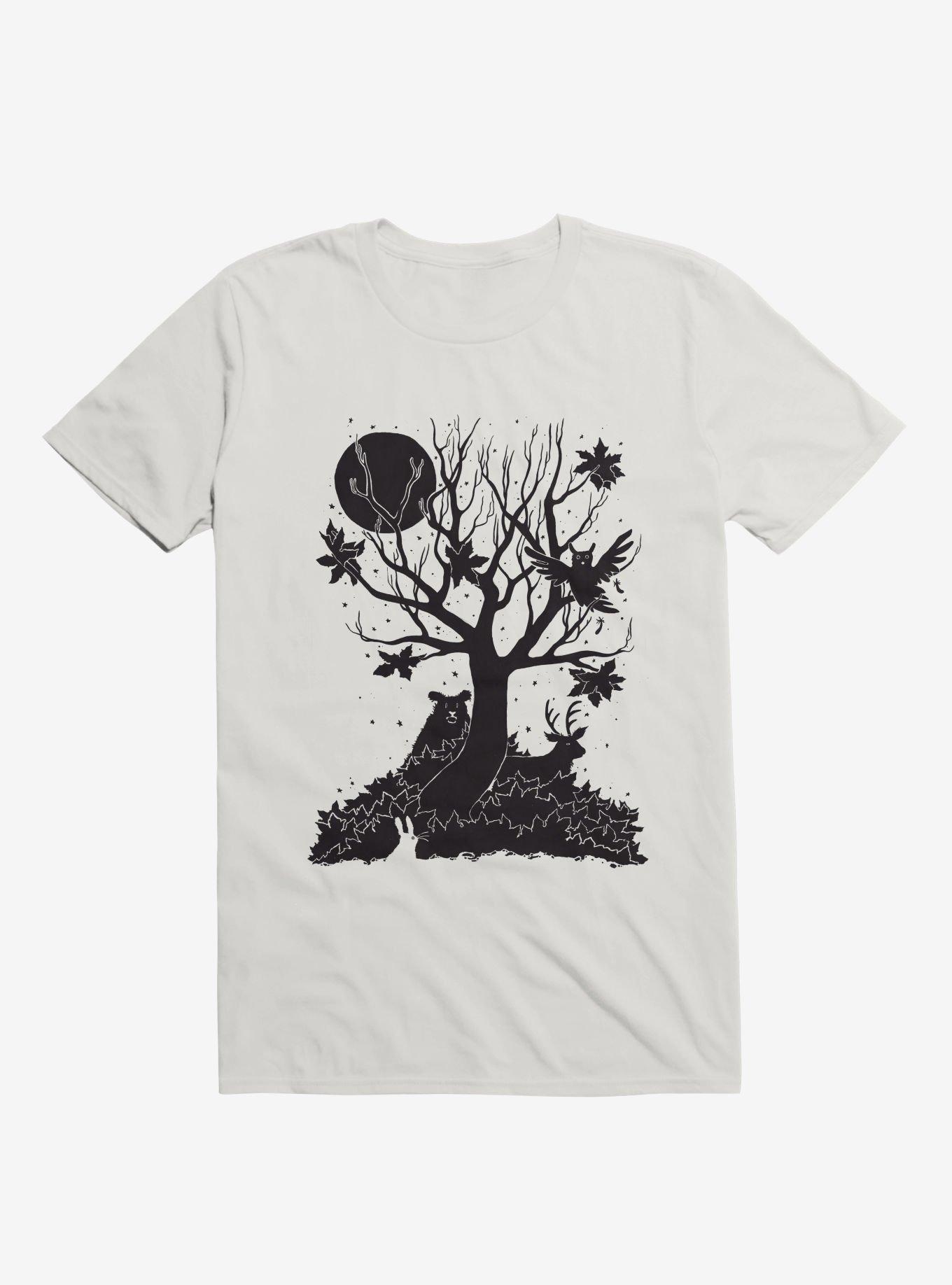 Autumn Forest White T-Shirt, WHITE, hi-res