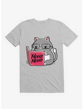 Books For Cats Meow Meow Book Ice Grey T-Shirt, , hi-res
