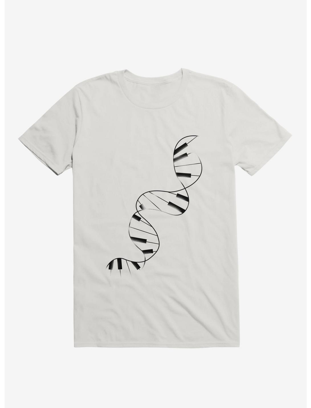 DNA Piano White T-Shirt, WHITE, hi-res