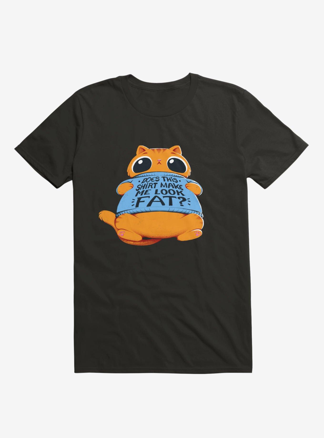 Does This Shirt Make Me Look Fat? Black T-Shirt, BLACK, hi-res