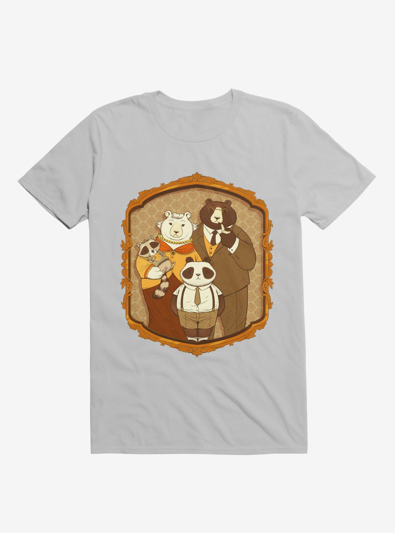 Family Portrait Mama Papa Bear T-Shirt, ICE GREY, hi-res