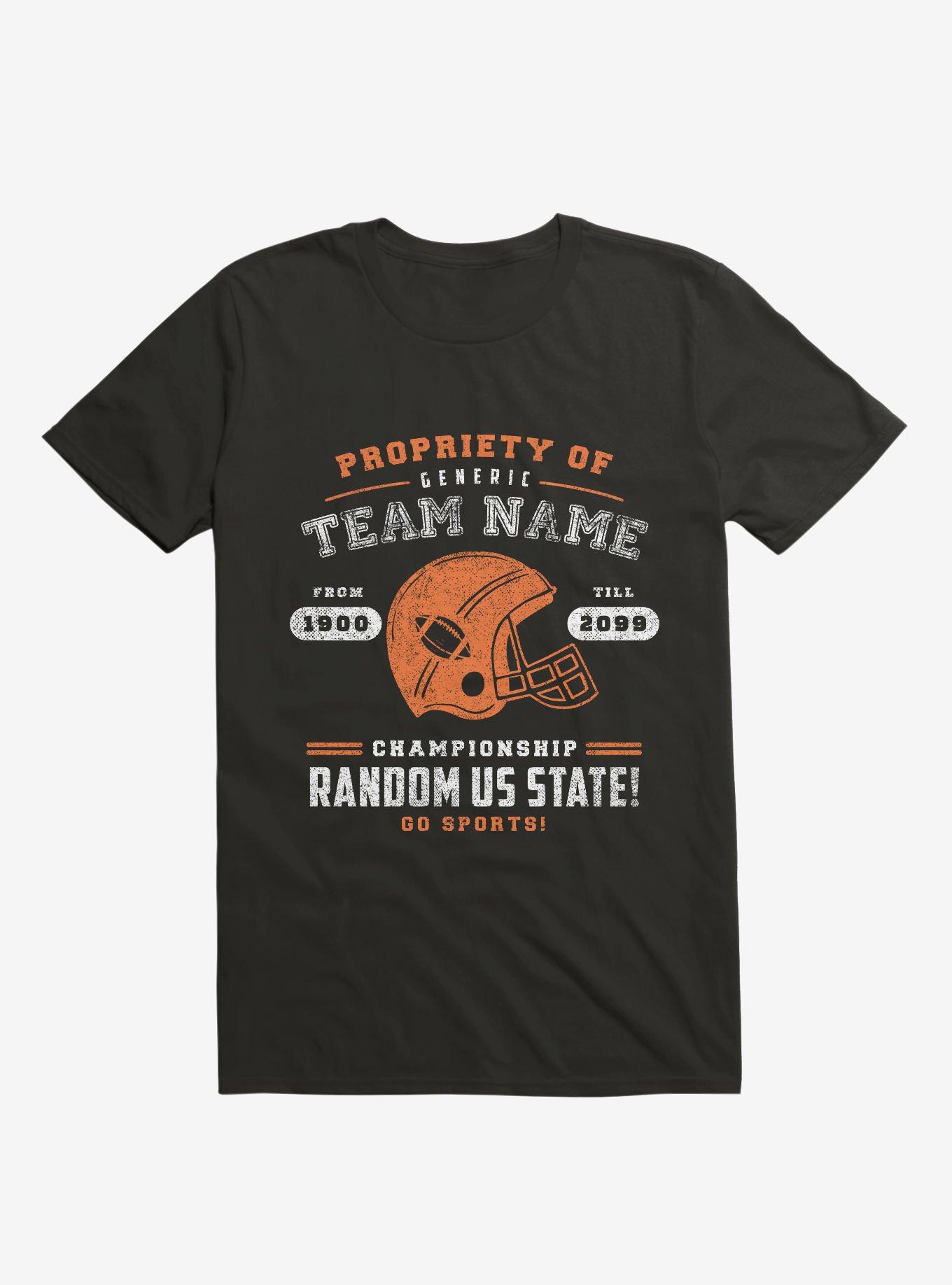 Generic Football T-Shirt, BLACK, hi-res
