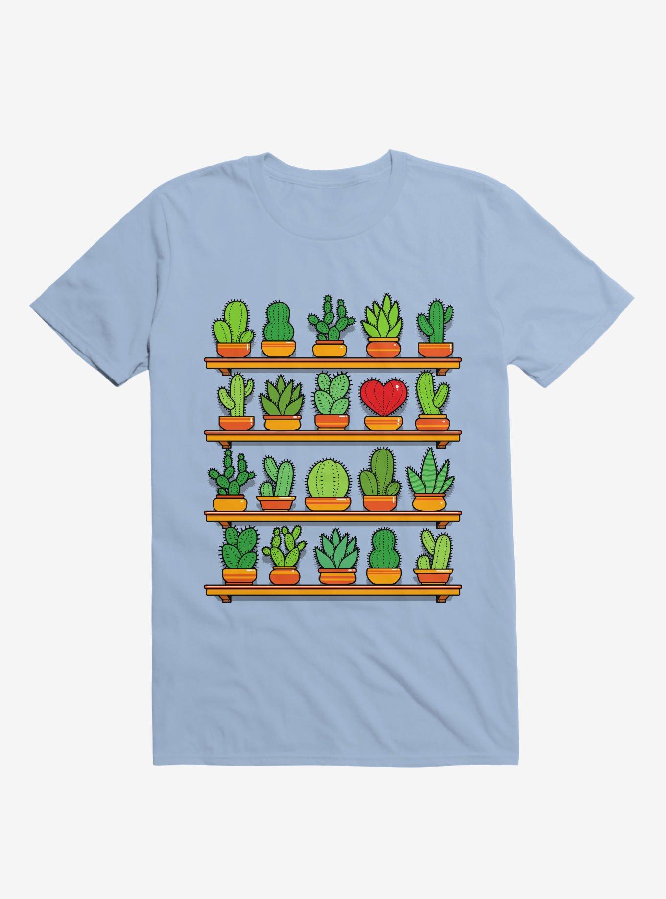 Love Yourself Cactus Heart T-Shirt, LIGHT BLUE, hi-res