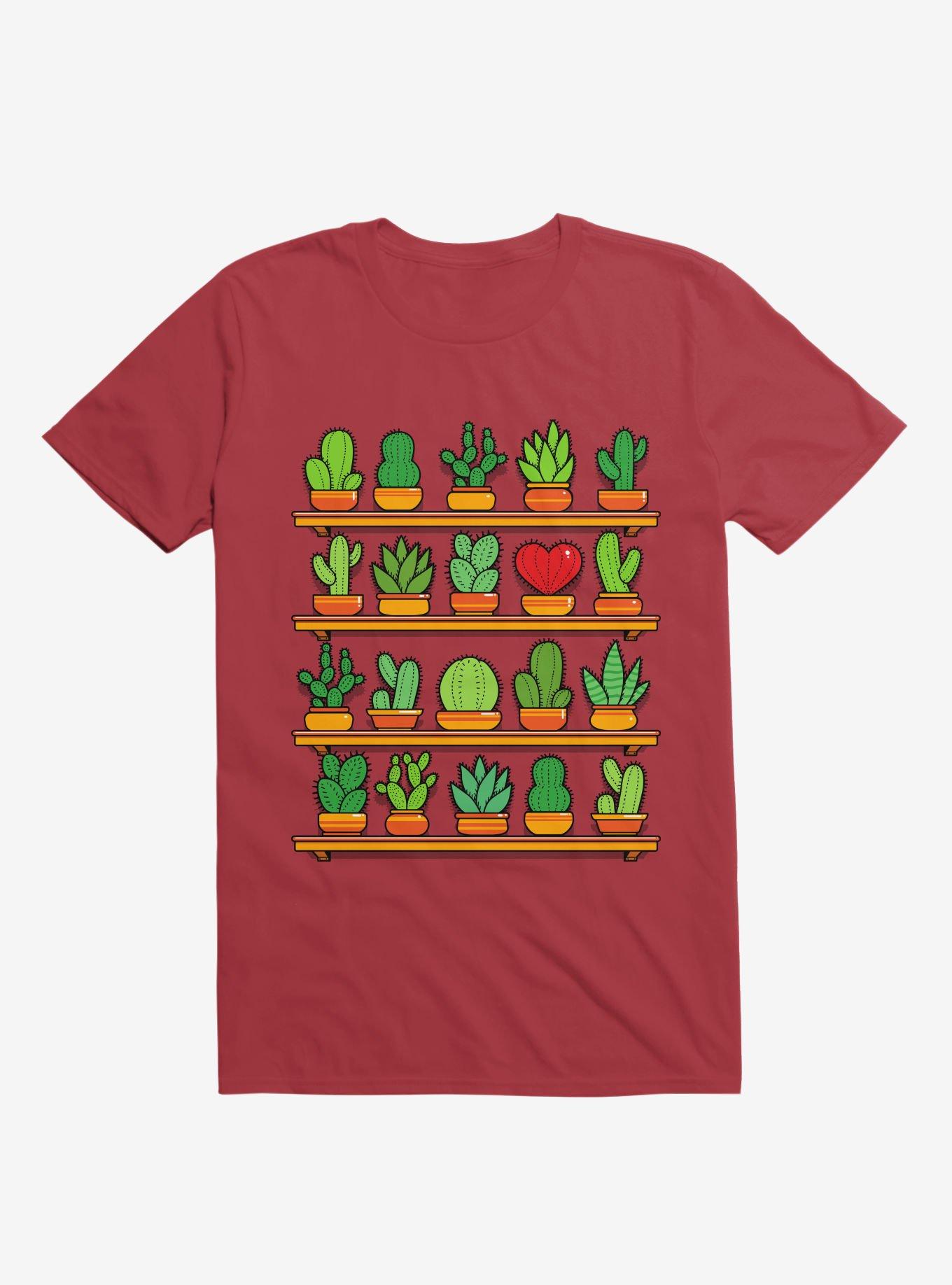 Love Yourself Cactus Heart T-Shirt, RED, hi-res