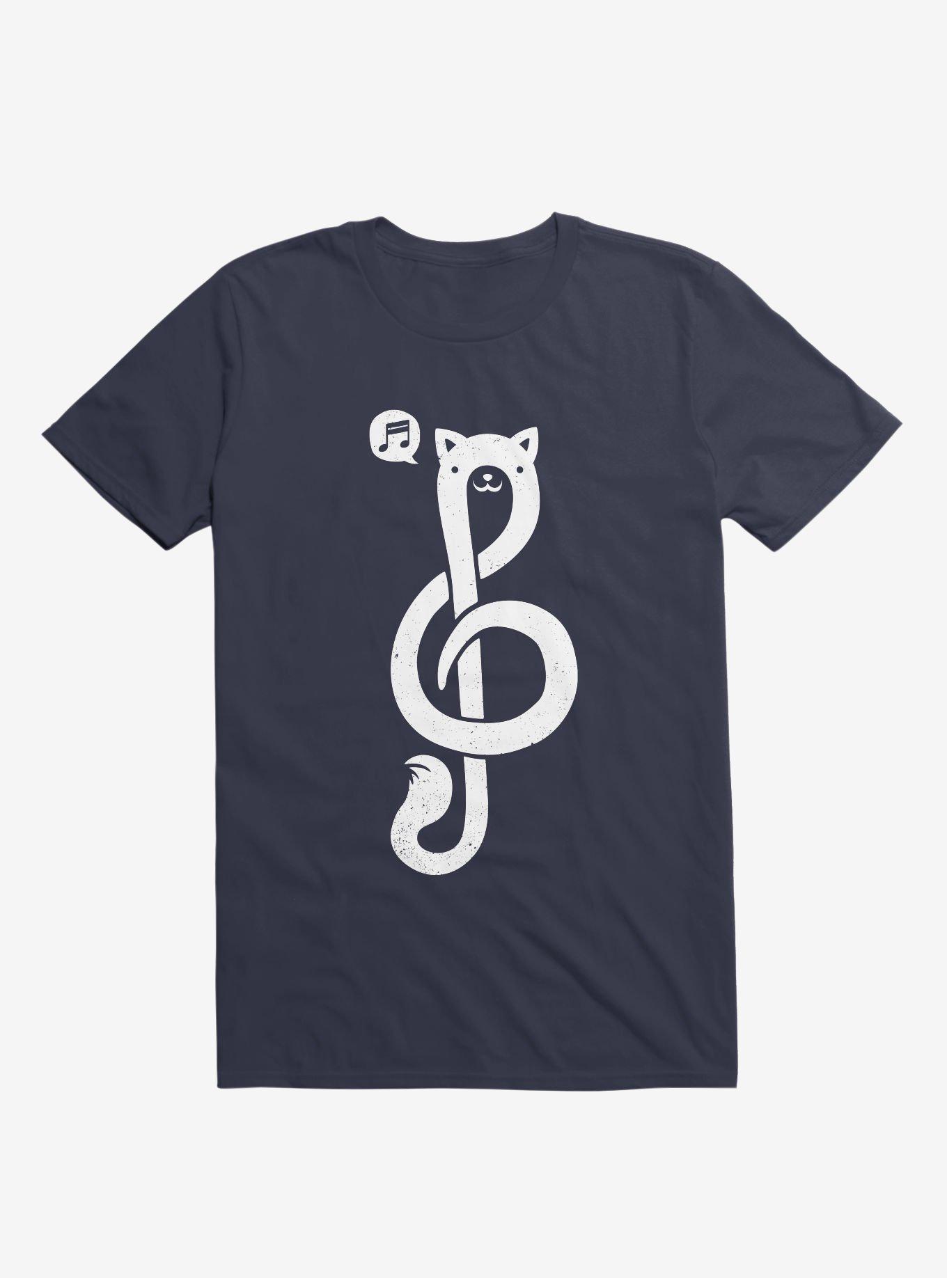 Musicat Navy Blue T-Shirt, NAVY, hi-res