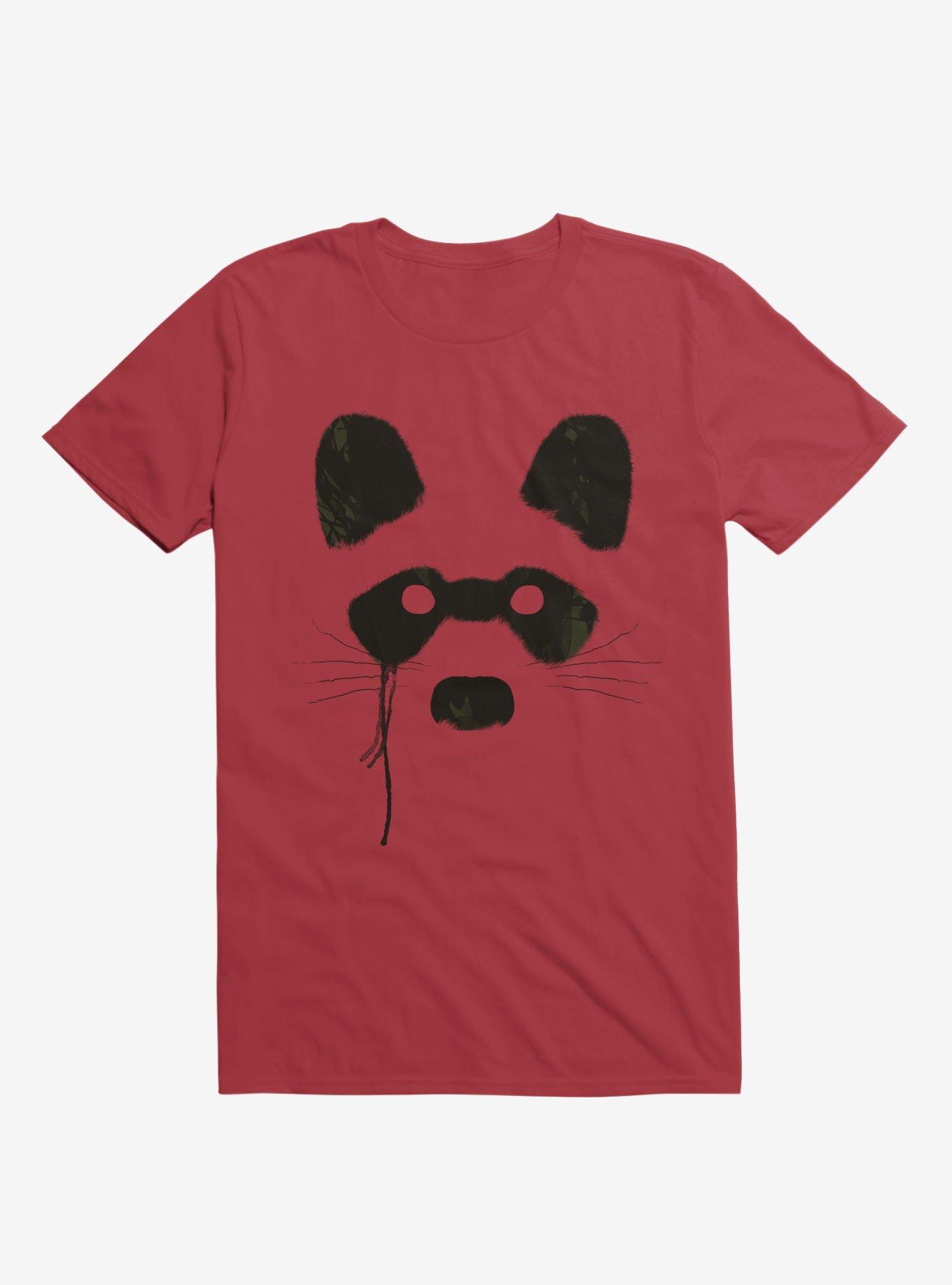 Raccoon T-Shirt, RED, hi-res