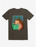 World Domination For Hedgehogs Brown T-Shirt, BROWN, hi-res