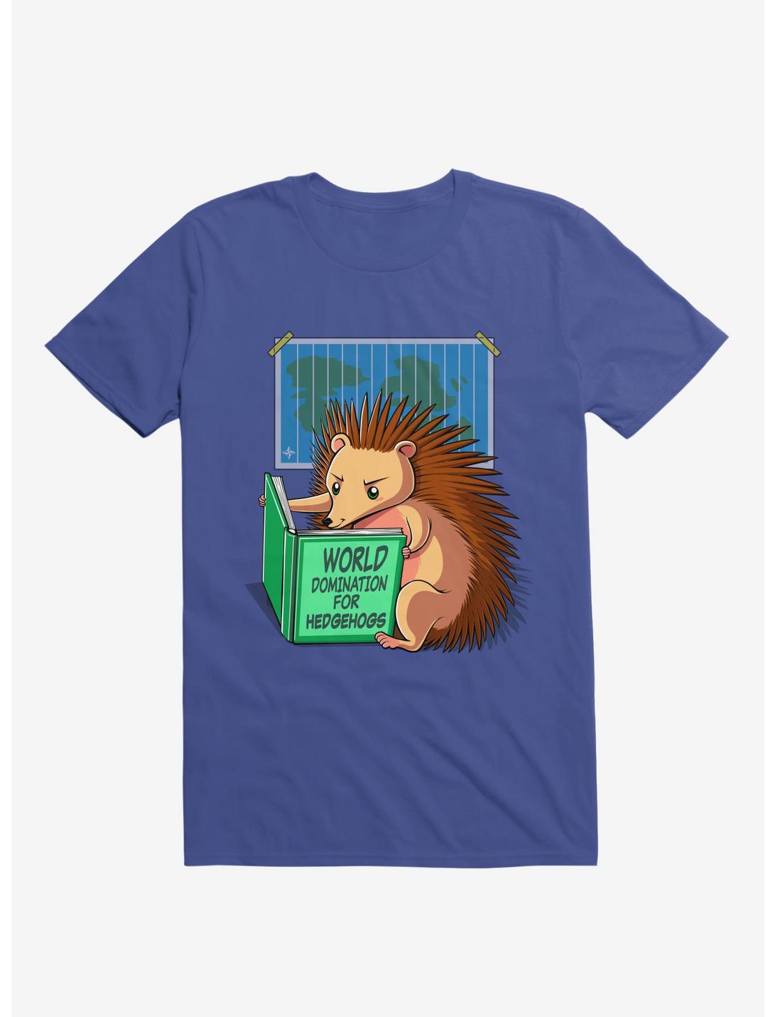 World Domination For Hedgehogs Royal Blue T-Shirt, ROYAL, hi-res