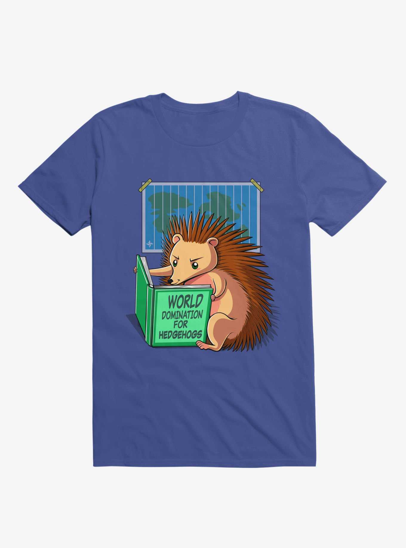 World Domination For Hedgehogs Royal Blue T-Shirt, , hi-res