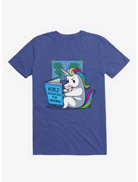 World Domination For Unicorns Royal Blue T-Shirt, , hi-res