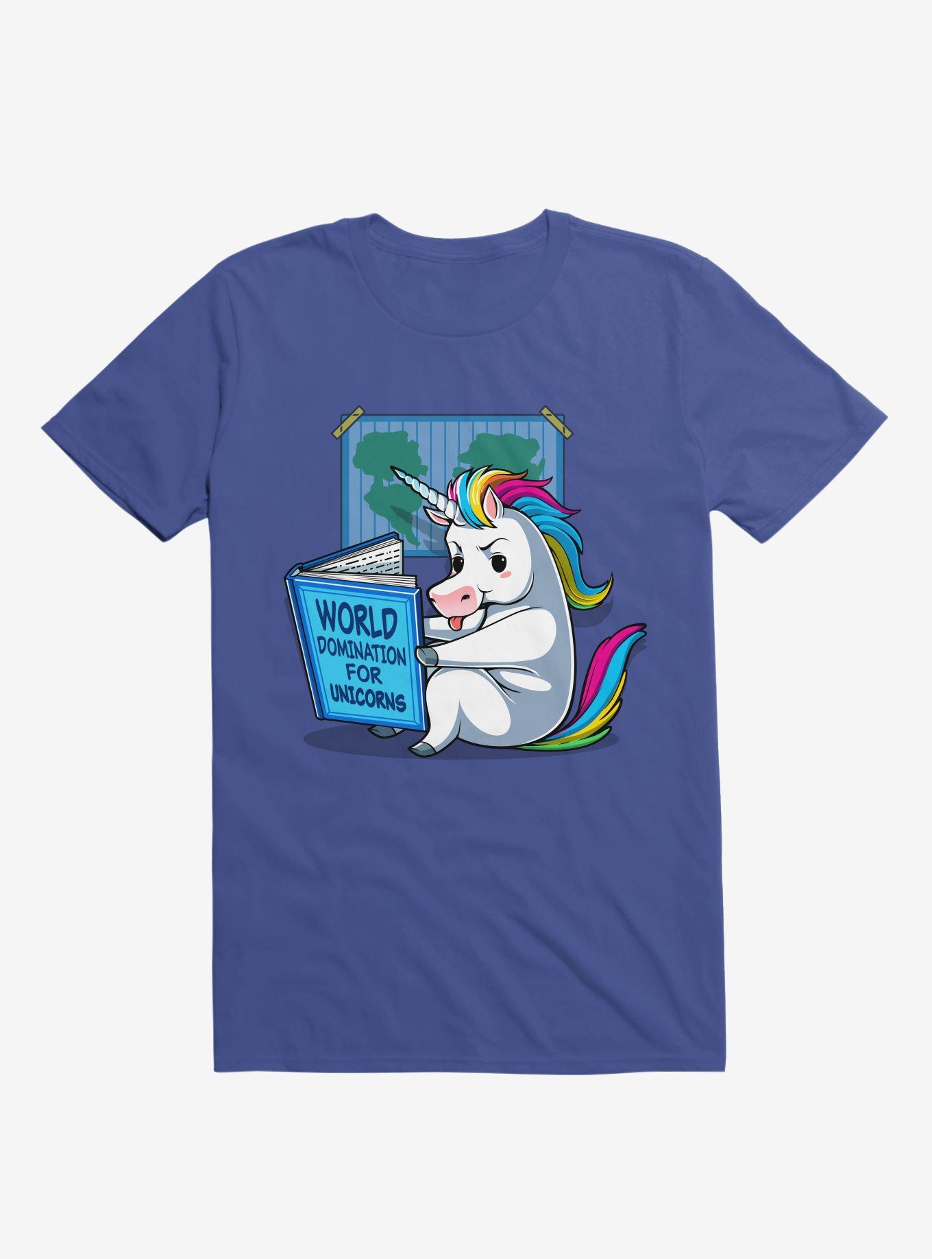 World Domination For Unicorns Royal Blue T-Shirt, , hi-res