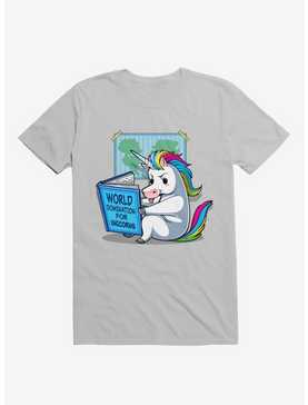 World Domination For Unicorns Ice Grey T-Shirt, , hi-res