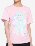Pastel Kawaii Girl Balloon Girls Boyfriend Fit T-Shirt By Chisana Mun, MULTI, hi-res