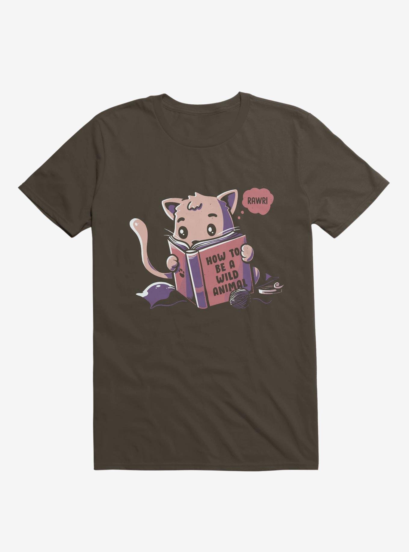 How To Be A Wild Animal Cat Brown T-Shirt, , hi-res