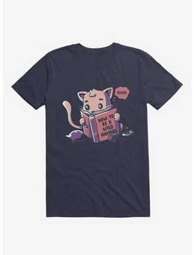 How To Be A Wild Animal Cat Navy Blue T-Shirt, , hi-res