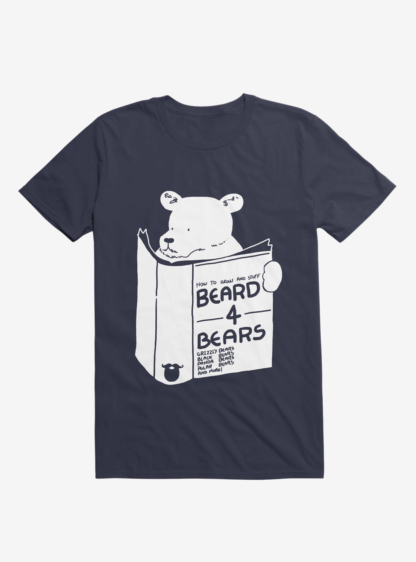Beard For Bears Navy Blue T-Shirt, NAVY, hi-res