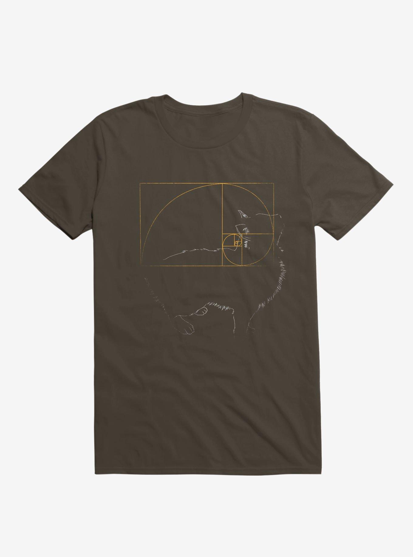 Golden Cat T-Shirt, BROWN, hi-res