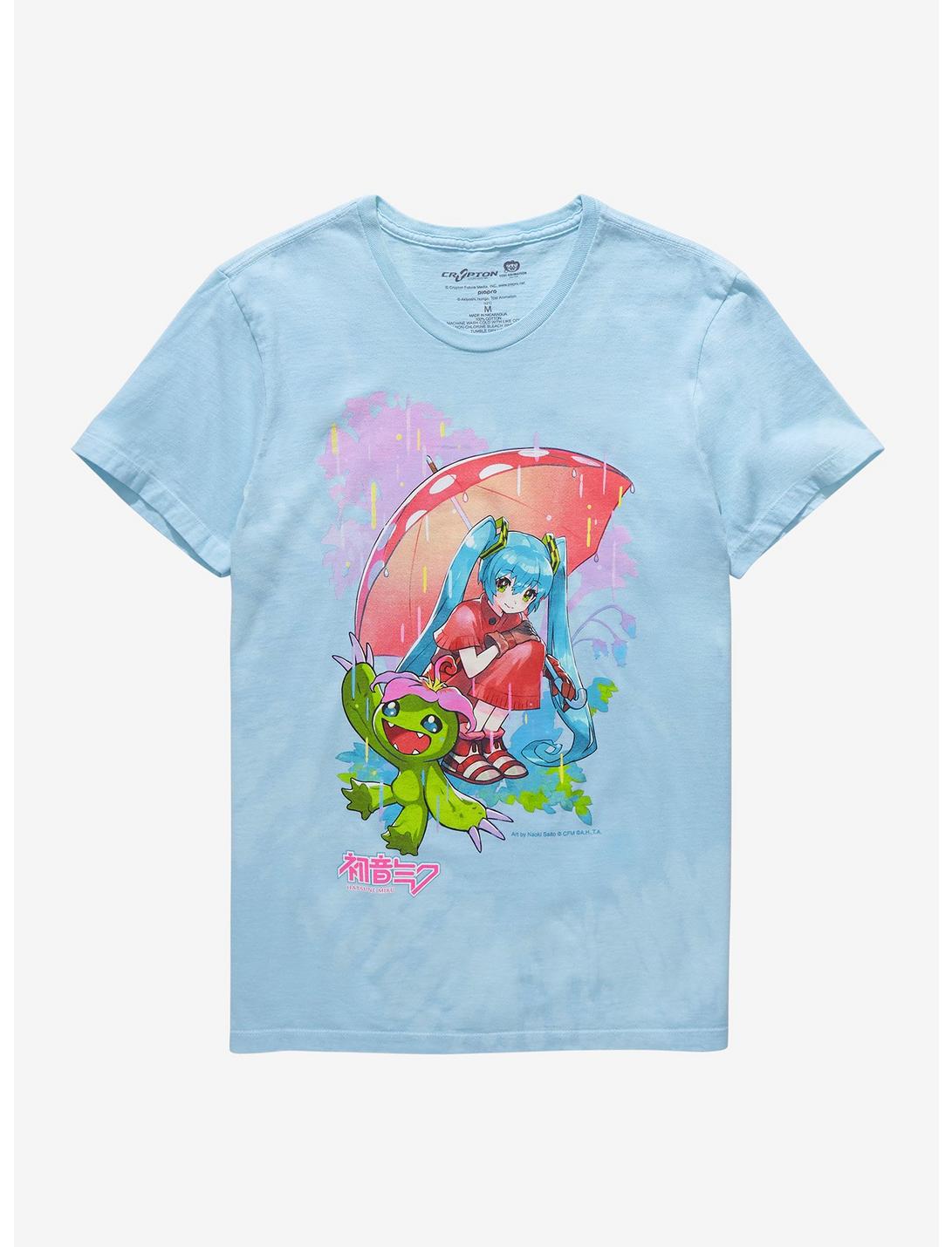 Hatsune Miku X Digimon Rain Shower Girls T-Shirt, MULTI, hi-res