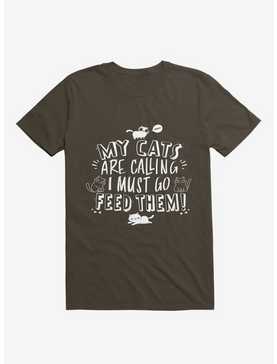 My Cats Are Calling And I Must Go Feed Them T-Shirt, , hi-res