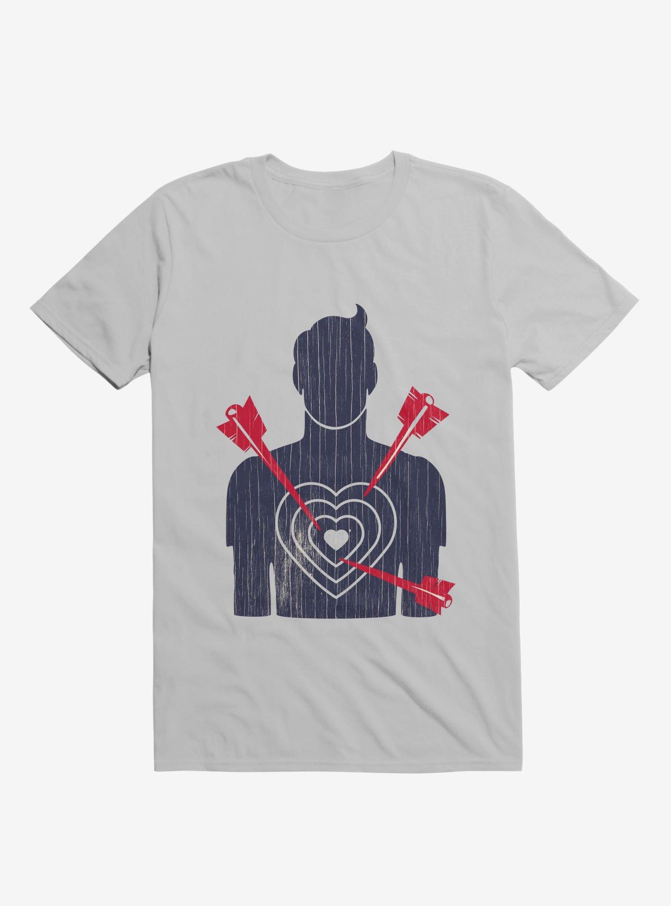 Target Heart Ice Grey T-Shirt, , hi-res