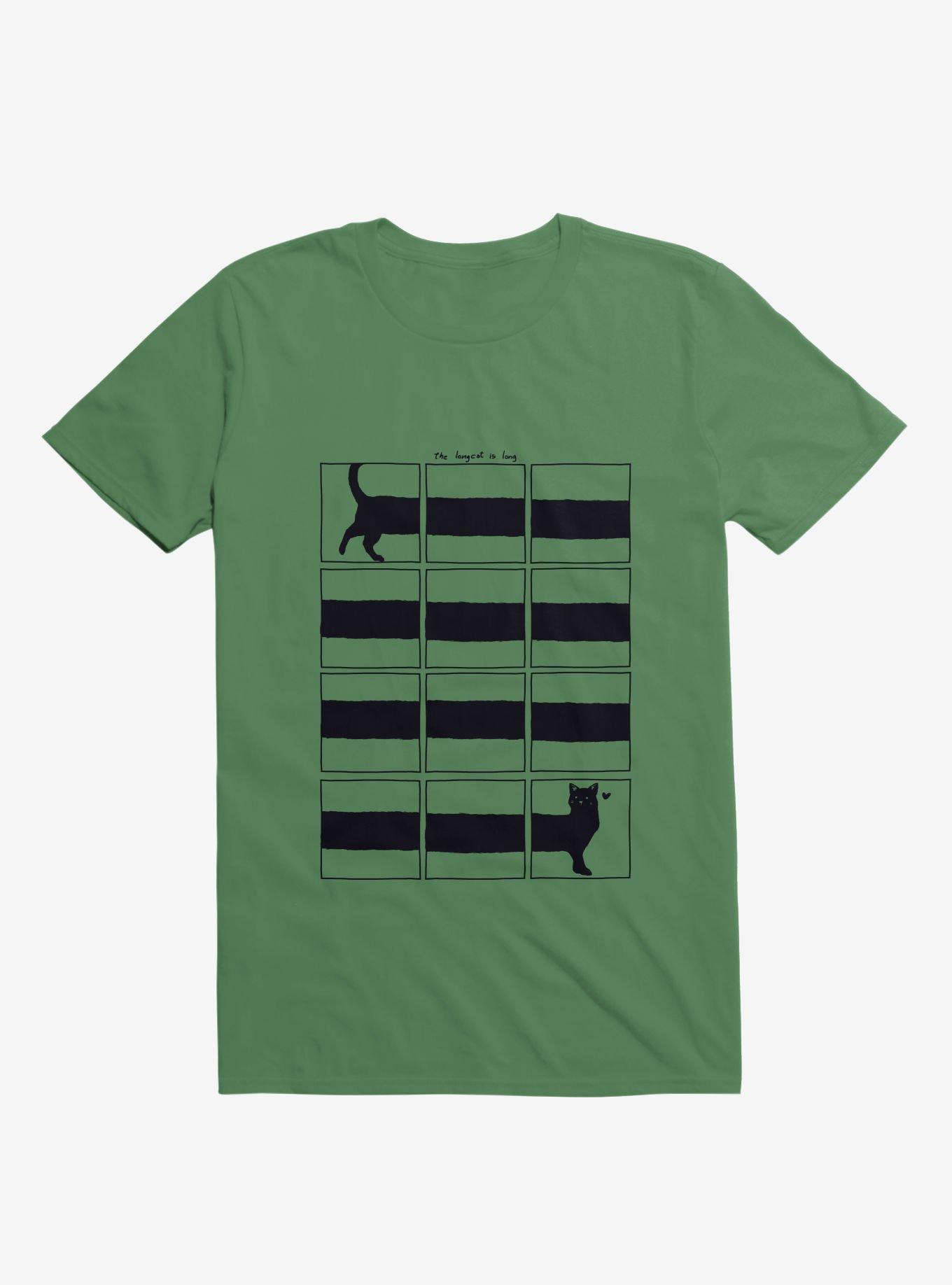 The Longcat Is Long Kelly Green T-Shirt, , hi-res
