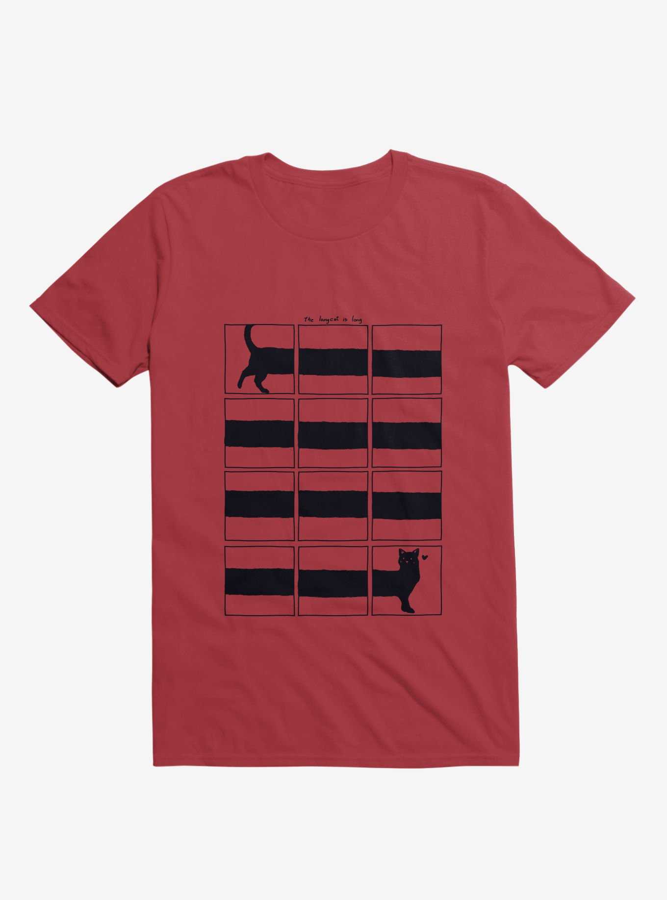 The Longcat Is Long Red T-Shirt, , hi-res
