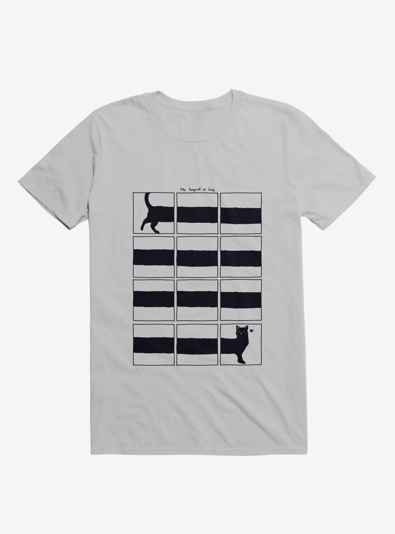 The Longcat Is Long Ice Grey T-Shirt, ICE GREY, hi-res