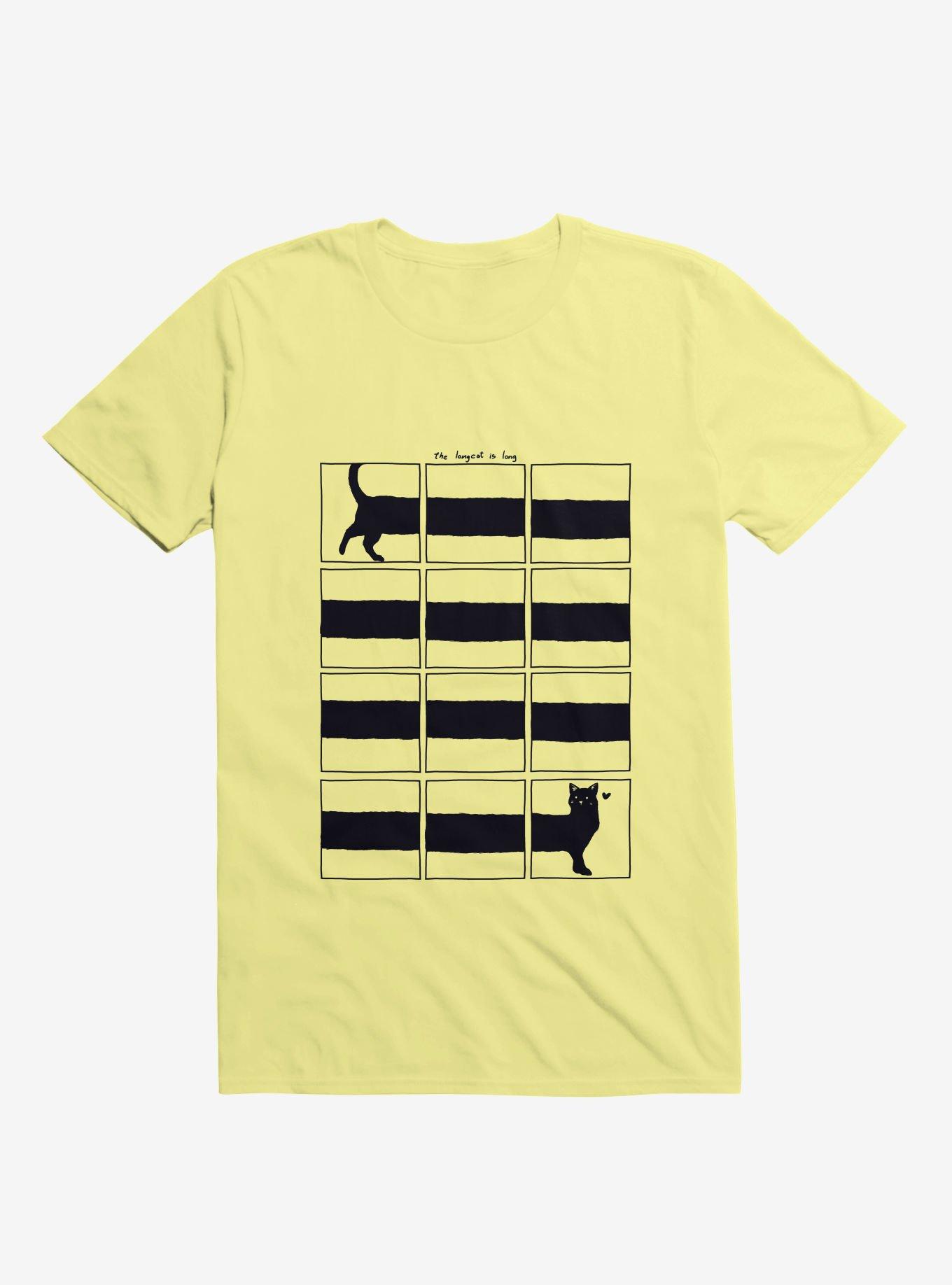 The Longcat Is Long Corn Silk Yellow T-Shirt, CORN SILK, hi-res