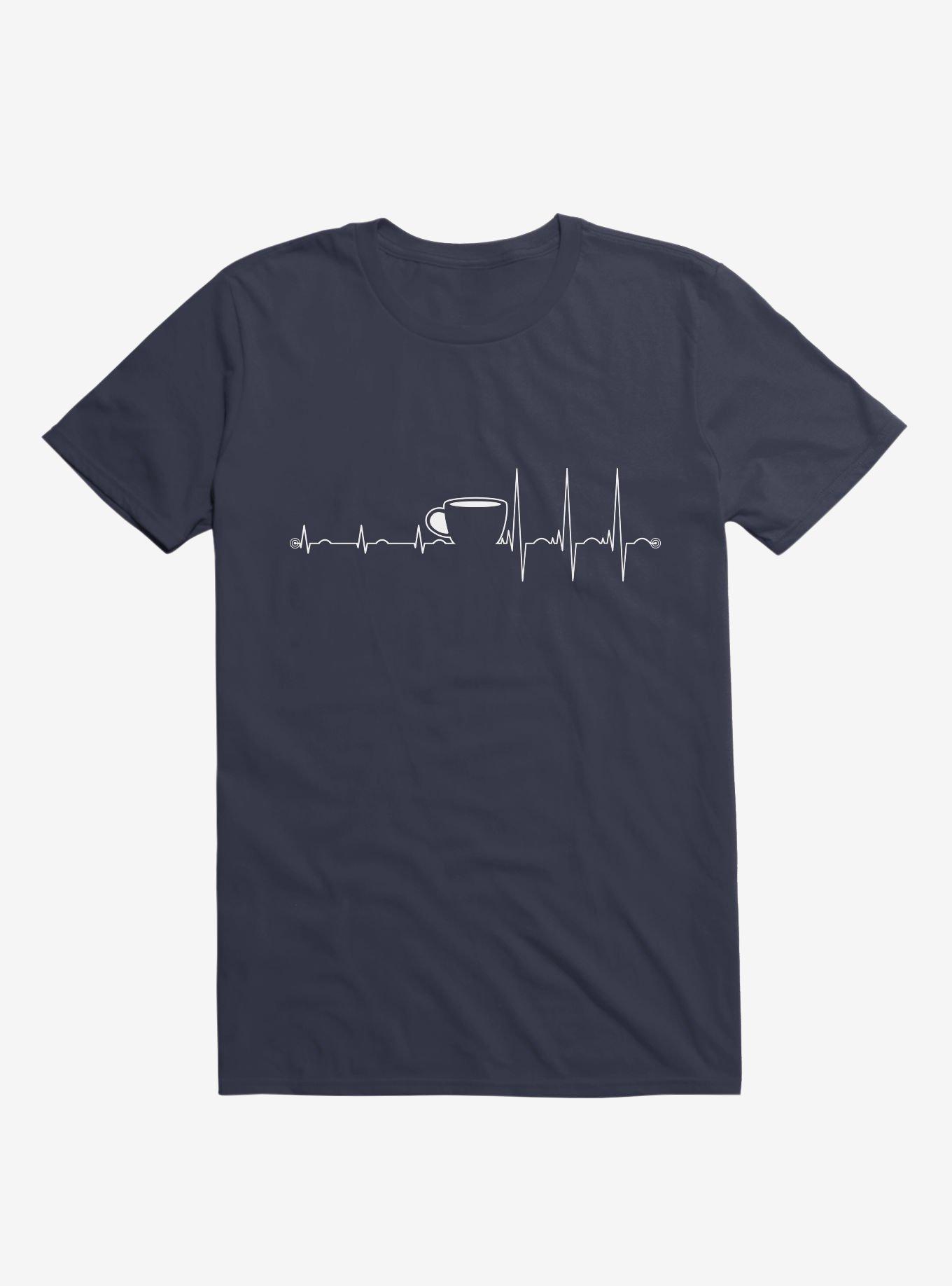 Wakeup Coffee Navy Blue T-Shirt, , hi-res