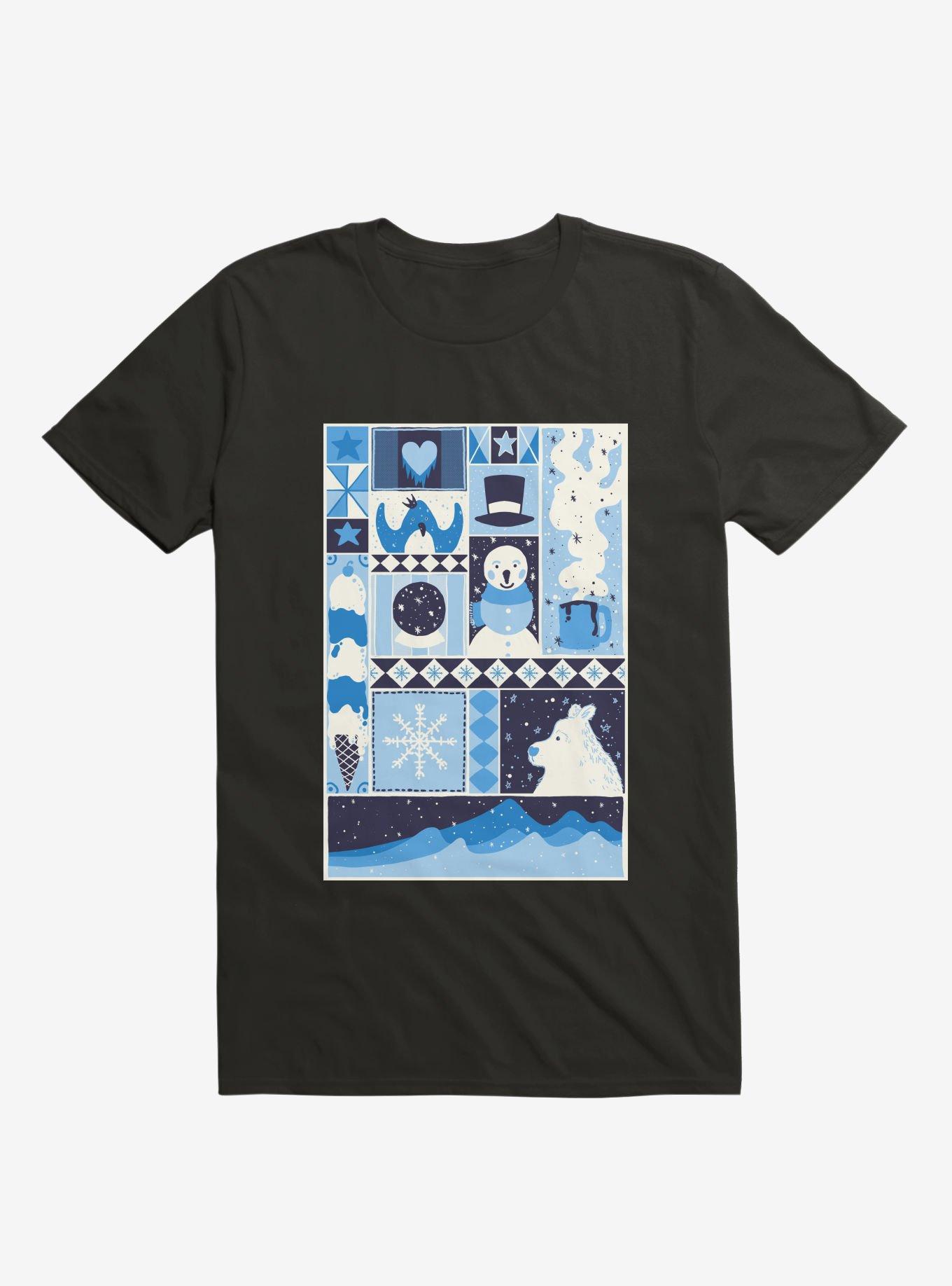 Winter Black T-Shirt, BLACK, hi-res
