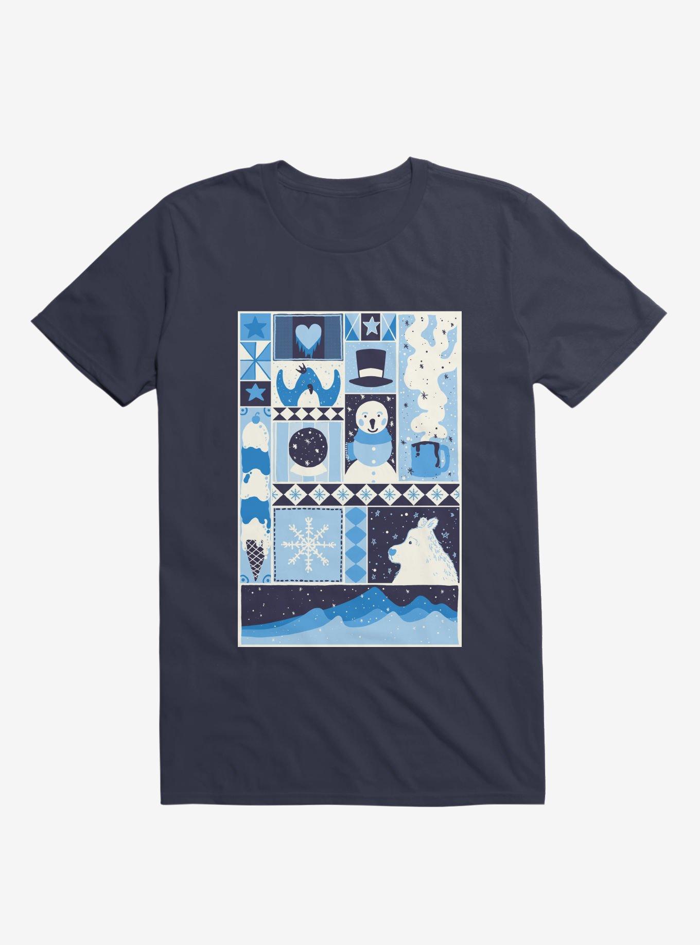 Winter Navy Blue T-Shirt