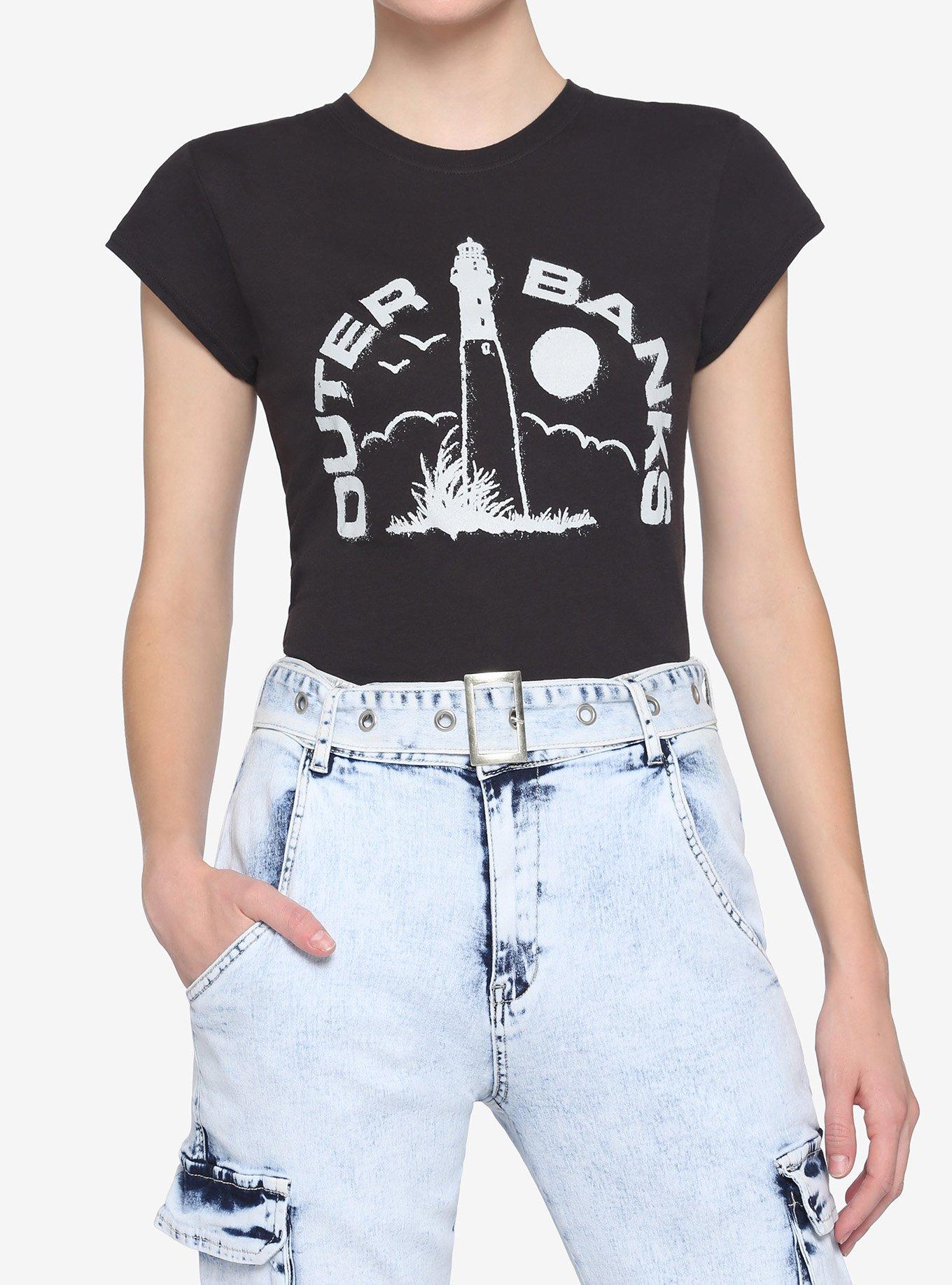 Outer Banks Lighthouse Girls T-Shirt, BLACK, hi-res