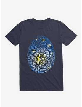 Aurora Fingerprint Navy Blue T-Shirt, , hi-res