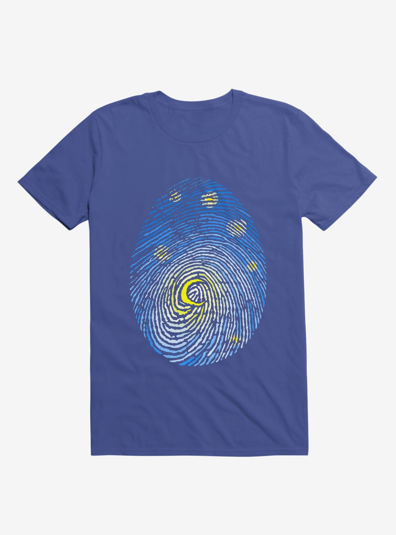 Aurora Fingerprint Royal Blue T-Shirt, , hi-res