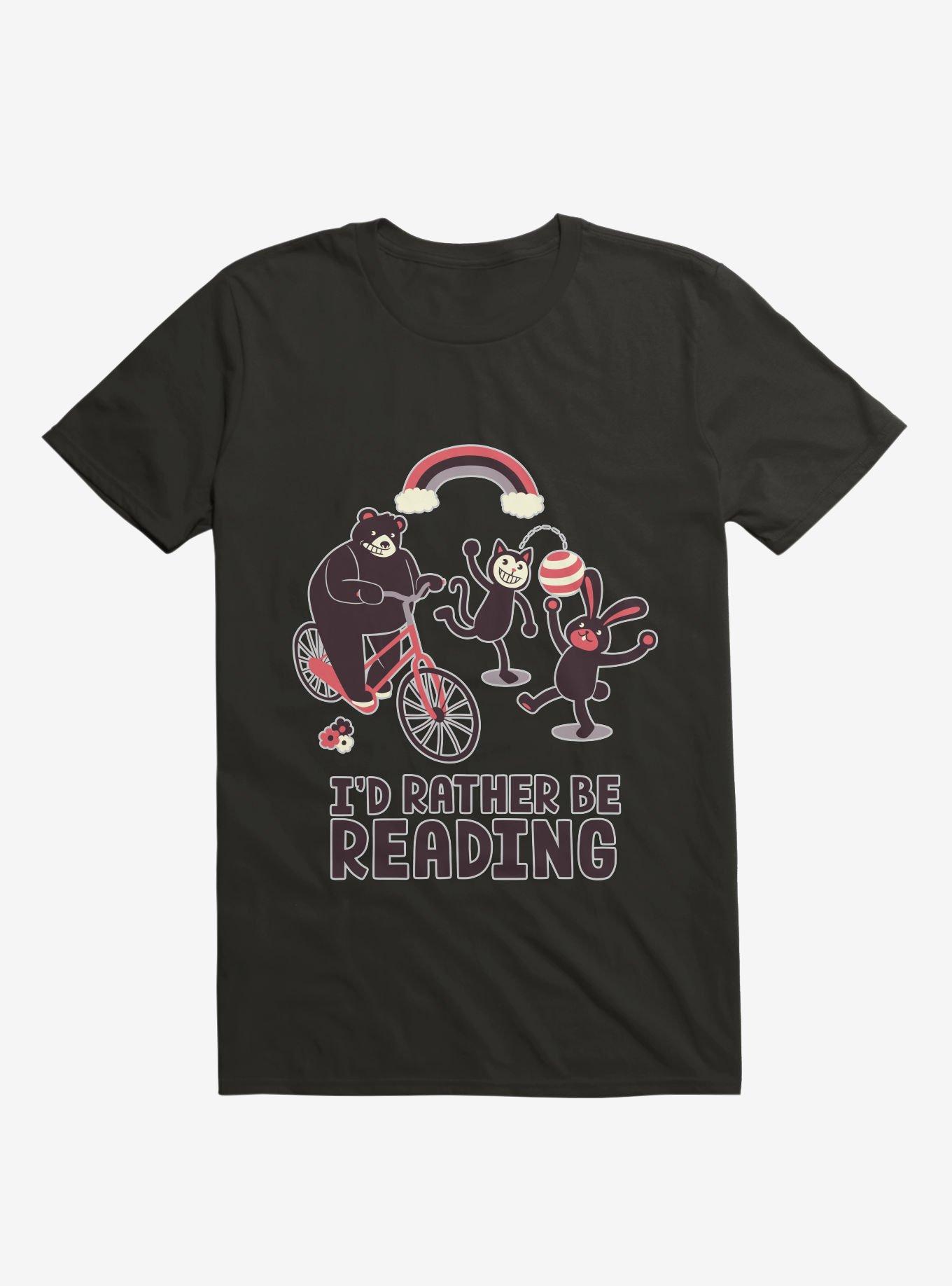 I'd Rather Be Reading T-Shirt, BLACK, hi-res