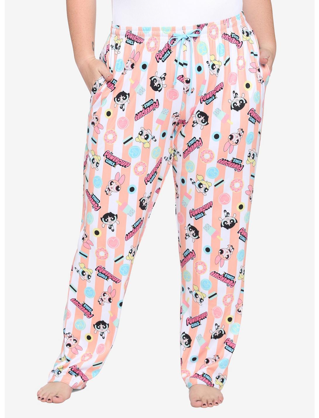 Powerpuff Girls Stripe Pajama Pants Plus Size, MULTI, hi-res