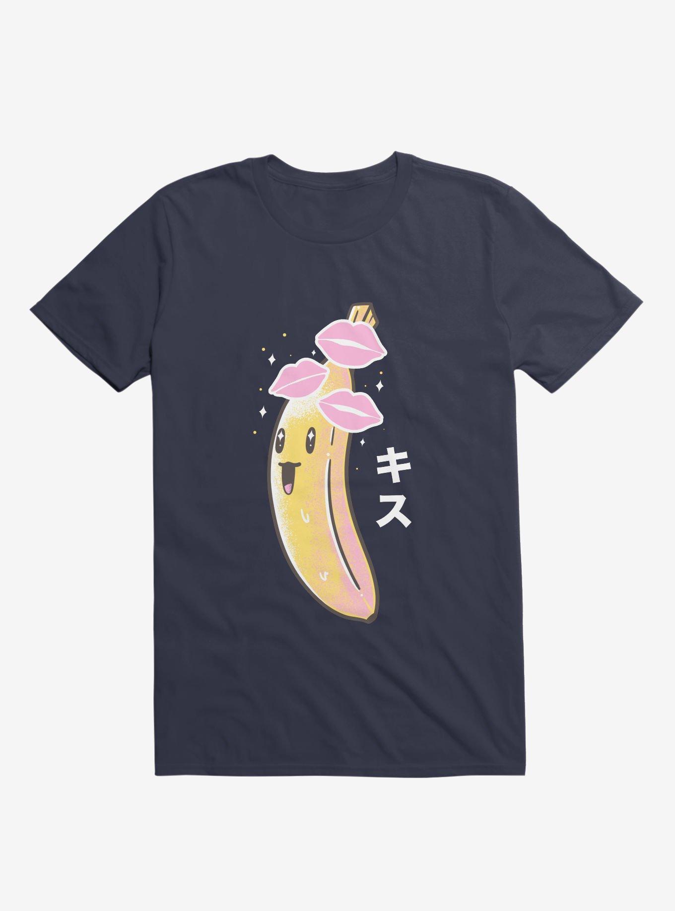 Banana Kisses Navy Blue T-Shirt