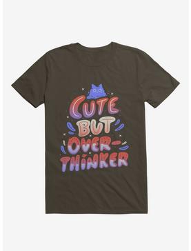 Cute But Overthinker Brown T-Shirt, , hi-res