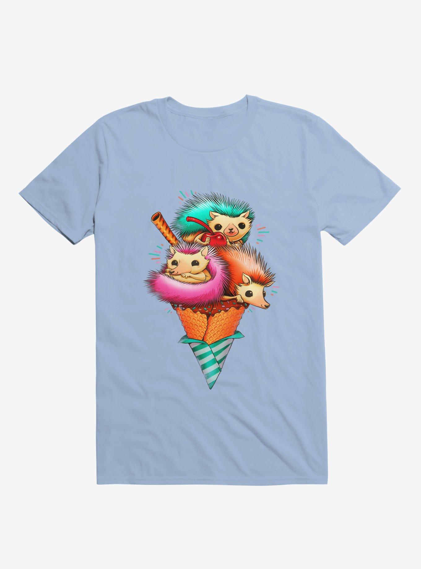 Hedgehog Ice Cream T-Shirt, LIGHT BLUE, hi-res
