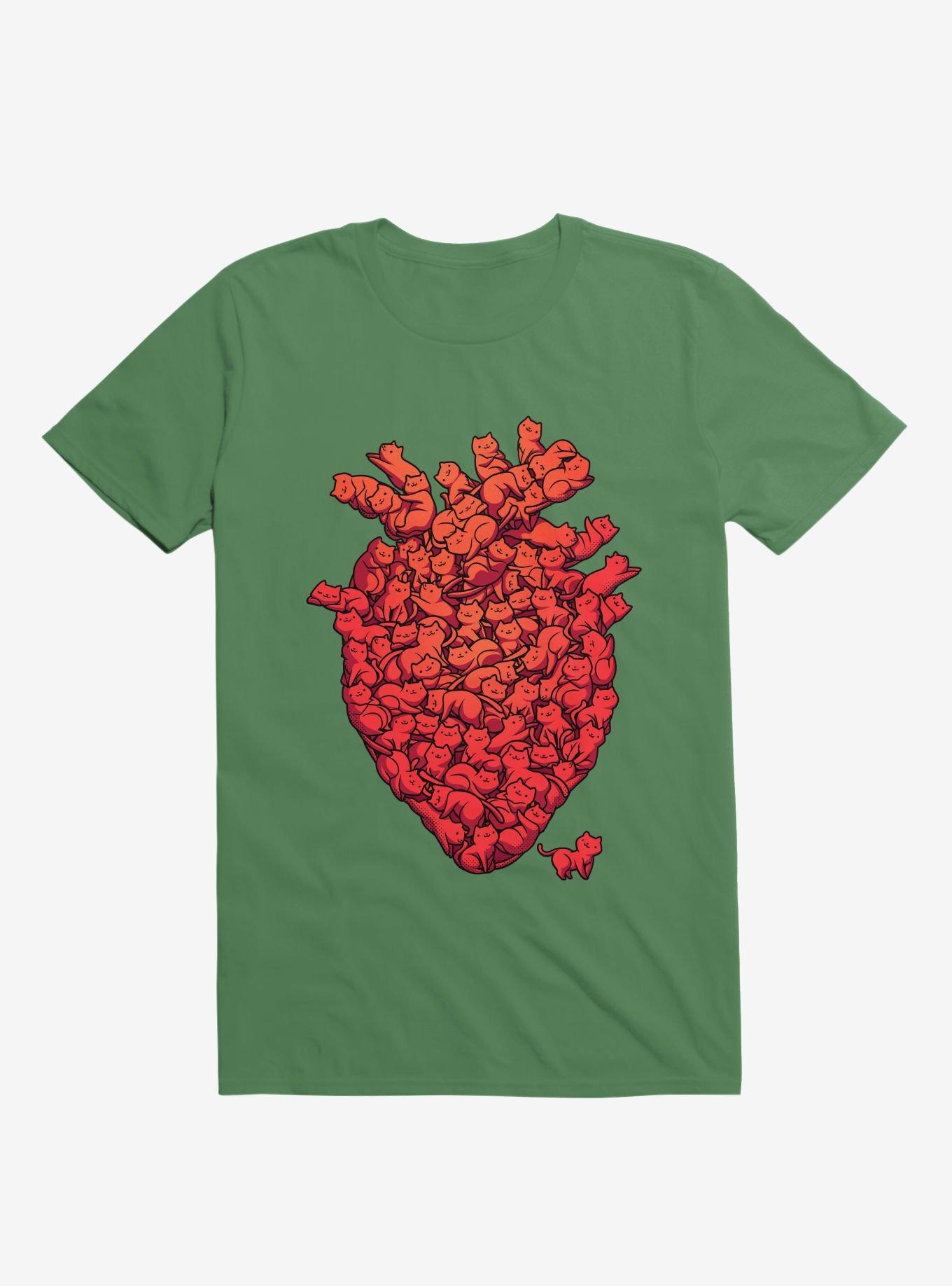 I Love Cat Heart T-Shirt, KELLY GREEN, hi-res