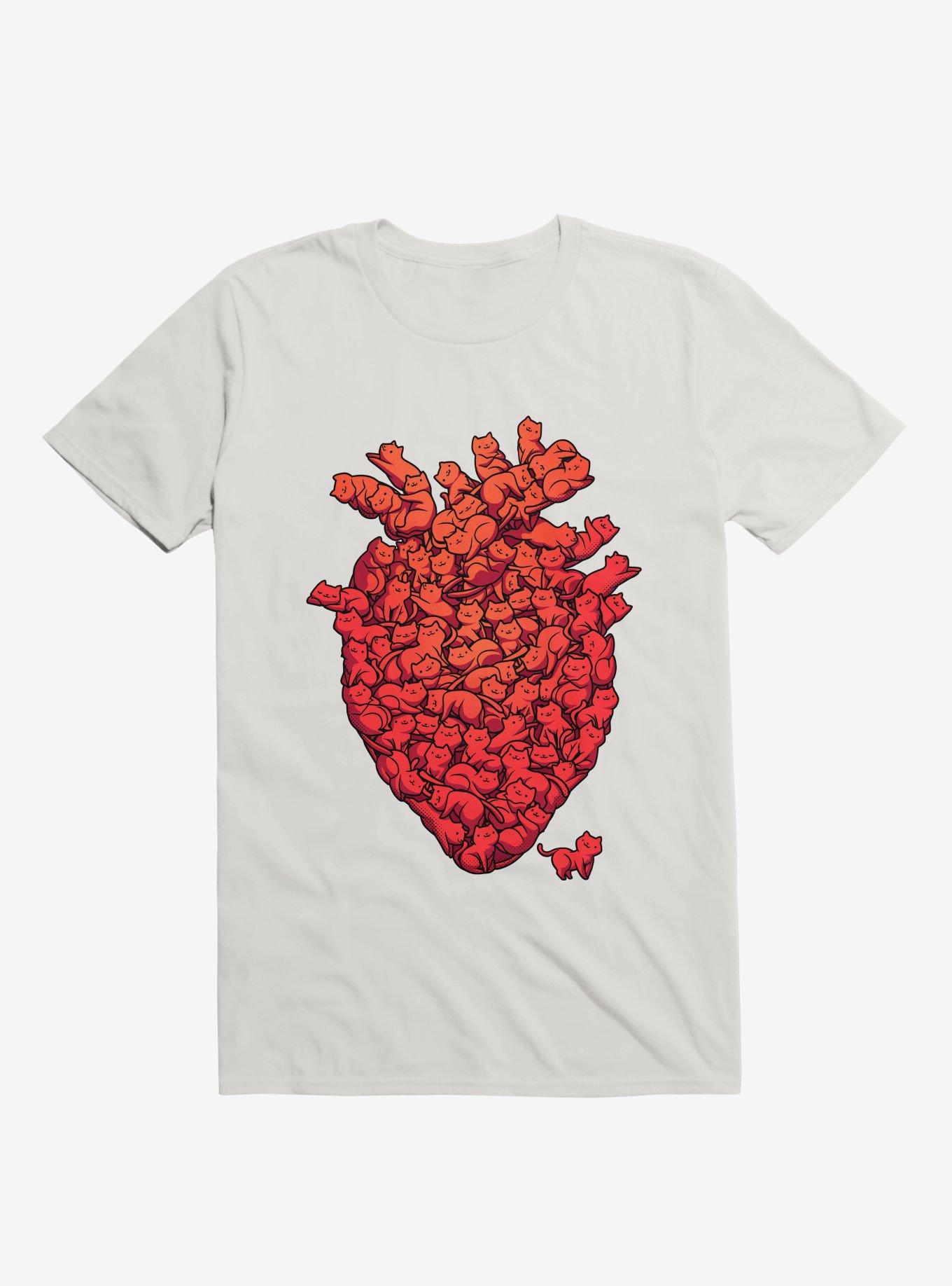 I Love Cat Heart T-Shirt, WHITE, hi-res