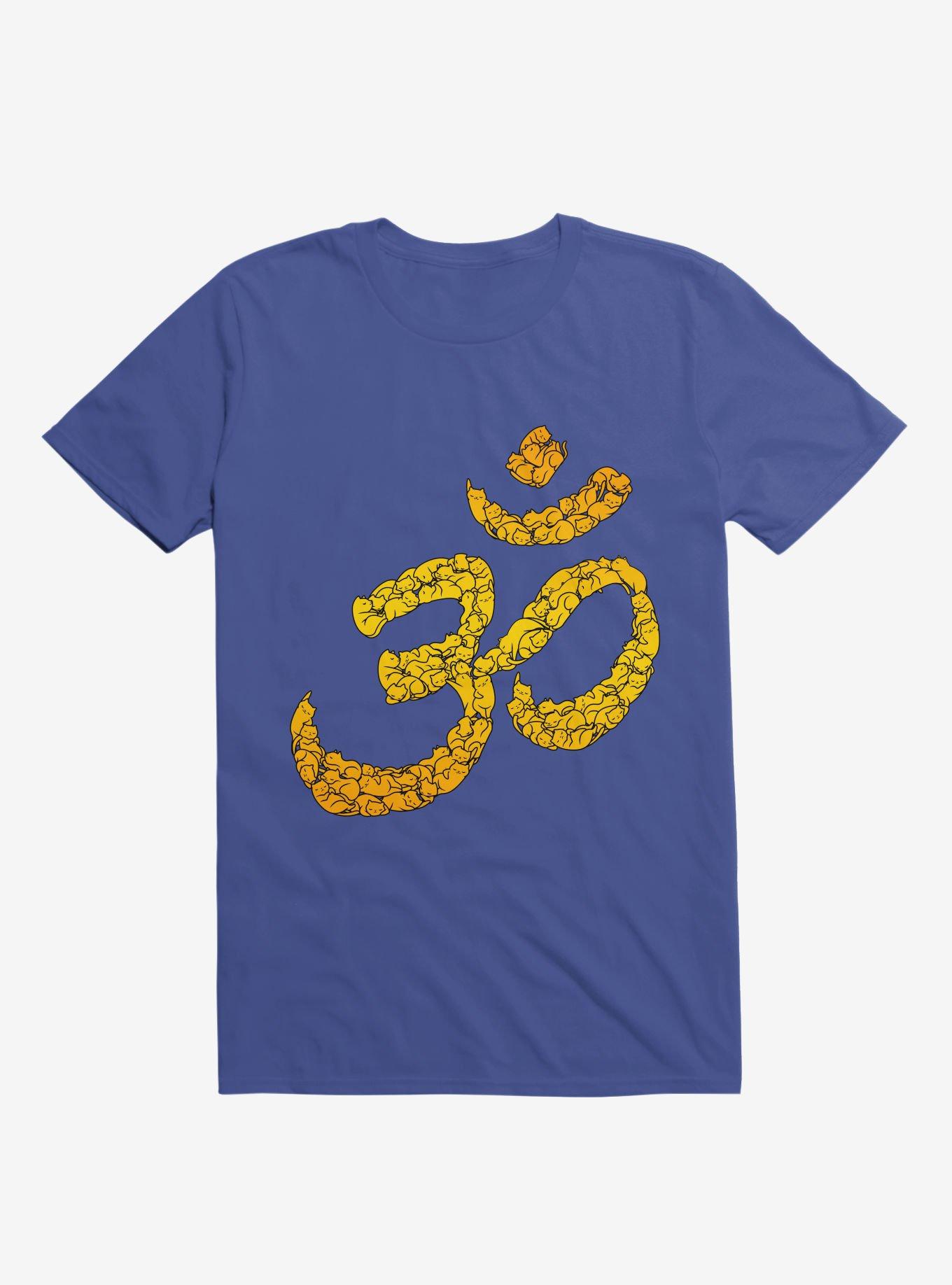 Om Cat T-Shirt, ROYAL, hi-res