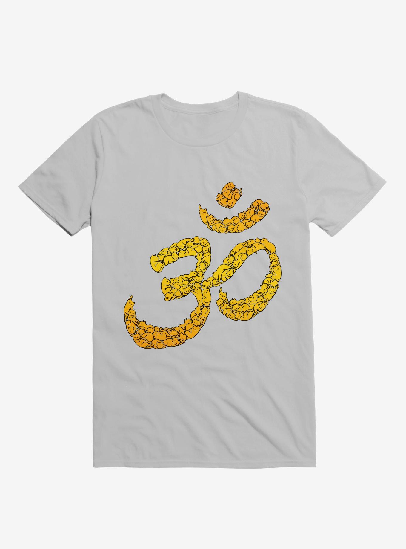 Om Cat T-Shirt, ICE GREY, hi-res