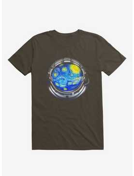 Starry Night Universe Brown T-Shirt, , hi-res