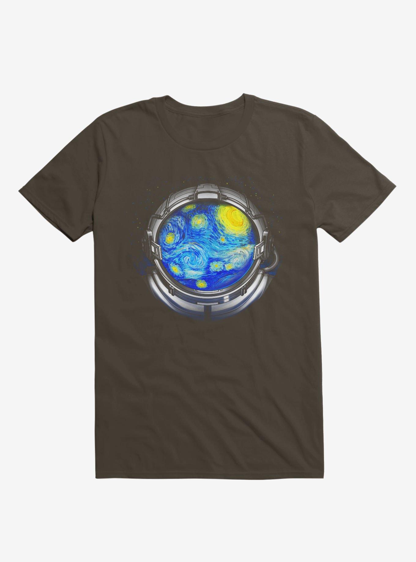 Starry Night Universe Brown T-Shirt, , hi-res