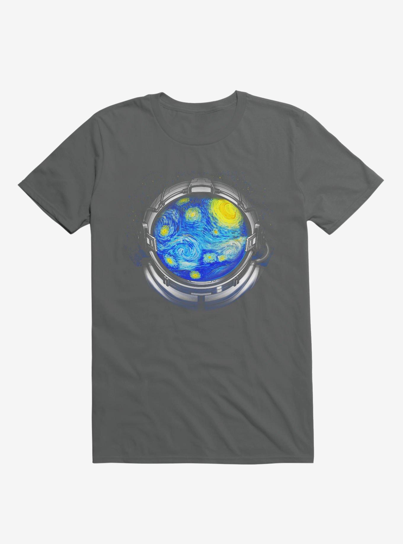 Starry Night Universe Charcoal Grey T-Shirt, CHARCOAL, hi-res