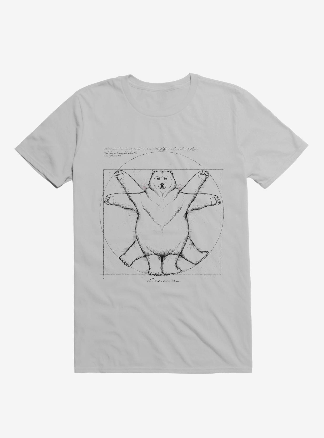 Vitruvian Bear Ice Grey T-Shirt, , hi-res