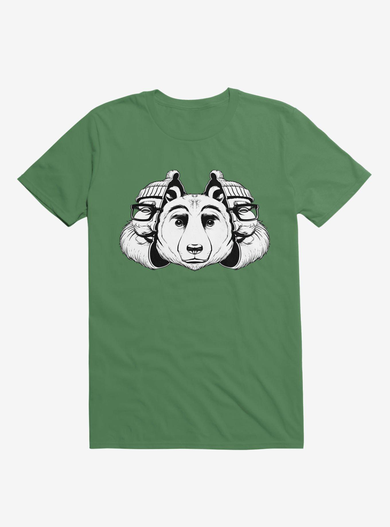 Bear Inside Black And White Kelly Green T-Shirt, KELLY GREEN, hi-res